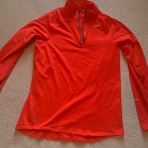 Men’s S red NIKE DRI FIT quarter zip